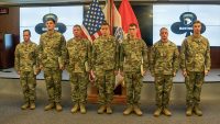 Six Soldiers from 1st Brigade Combat Team, 101st Airborne Division (Air Assault), received the Soldier’s Medal, Nov. 28, during a ceremony held at the 101st ABN DIV (AASLT) headquarters. The Soldiers earned the highest peacetime award for valor for their life-saving actions following a UH-60 Blackhawk helicopter crash, Jan. 31. (Spc. Patrick Kirby, 40th Public Affairs Detachment)