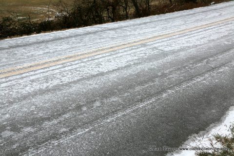 Some roads remain hazardous.