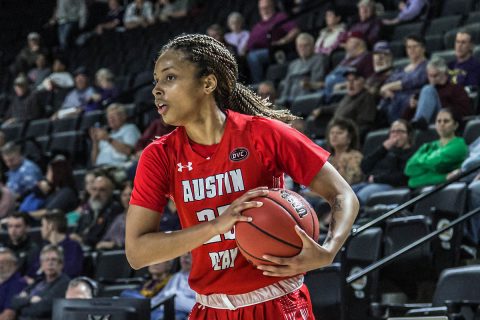 Austin Peay Women's Basketball junior guard Michaela Campbell scores career high 19 points in loss to Tennessee Tech Thursday. (APSU Sports Information)