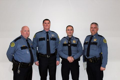 Montgomery County Sheriff’s Deputy Joshua Rose (2nd from the left) completes twelve week law enforcement course.