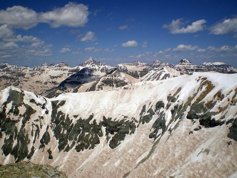 A coating of dust on snow speeds the pace of snowmelt in the spring. (NASA)