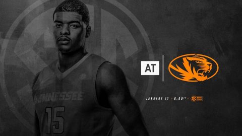 Tennessee Men's Basketball at Missouri Tigers Wednesday night. Tip off is at 8:00pm CT. (Tennessee Athletics)