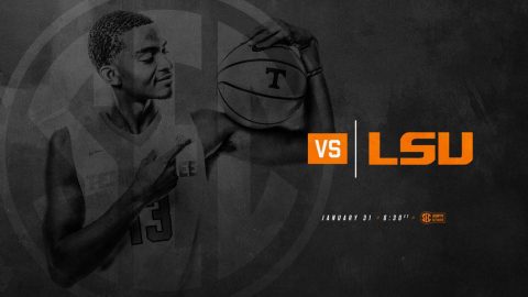 Tennessee Men's Basketball plays the LSU Tigers at home Wednesday night. Tip off is at 5:30pm CT. (Tennessee Athletics)