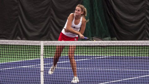 Austin Peay Women's Tennis play strong in win over Oral Roberts Saturday. (APSU Sports Information)