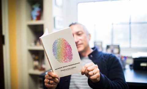 APSU professor Dr. Osvaldo Di Paolo Harrison with his recently published book “Queer Noir Hispanico". APSU professor Dr. Osvaldo Di Paolo Harrison with his recently published book “Queer Noir Hispanico".