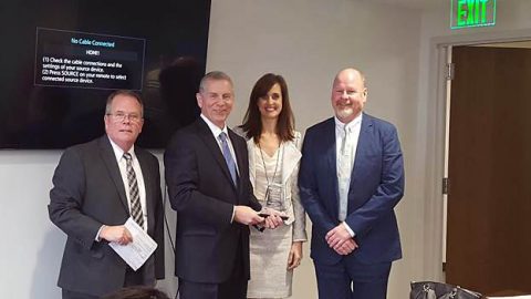 Members of the United Ways of Tennessee. (L to R) Ben Landers, United Way of Tennessee Board Chair; State Representative Joe Pitts, Ginna Holleman; President of United Ways of Greater Clarksville, and Garrett Ladd III; Board Chair of United Way of Greater Clarksville Region.