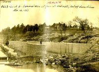 Lock 1 on the Cumberland River in Nashville, Tenn., is shown under construction Nov. 18, 1893. The U.S. Army Corps of Engineers Nashville District constructed the lock and dam to establish a navigation channel. This lock and dam was replaced by today’s modern dam system. (USACE Photo)