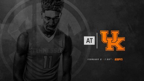 Tennessee Men's Basketball plays Kentucky in Lexington, Tuesday. Tip off is at 6:00pm CT. (Tennessee Athletics)