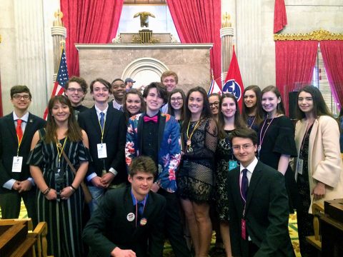 Part of the Clarksville Academy group after Government Day.