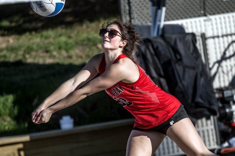 Austin Peay Beach Volleyball loses 5-0 to Tulane at the Blazer Beach Duals, Friday. (APSU Sports Information)