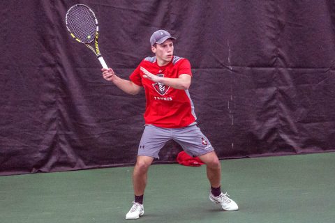 APSU Men's Tennis falls to Tennessee State in home opener, Friday. (APSU Sports Information)