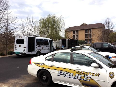 Clarksville Police standoff with barricaded suspect on Big Sky Drive ends in shooting. Clarksville Police standoff with barricaded suspect on Big Sky Drive ends in shooting.