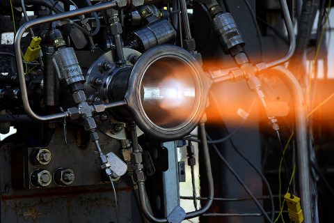 Through hot-fire testing at NASA's Marshall Space Flight Center, engineers put this nozzle through its paces, accumulating more than 1,040 seconds at high combustion chamber pressures and temperatures. Now, this technology is being licensed and considered in commercial applications across the industry. (NASA/MSFC/David Olive)