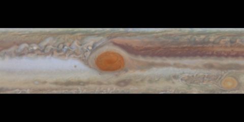 This extract from a global map of Jupiter was made from observations performed with NASA’s Hubble Space Telescope. (NASA's Goddard Space Flight Center)