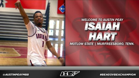 Austin Peay Men's Basketball signs Motlow State Community College guad Isaiah Hart during Spring Signing Period. (APSU Sports Information)