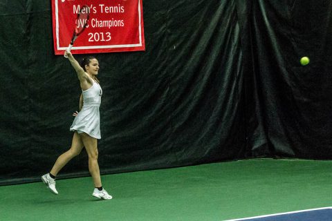 Austin Peay Women's Tennis takes care of Eastern Illinois Saturday, 6-1. Honors senior Brittney Covington before the match on Senior Day. (APSU Sports Information)