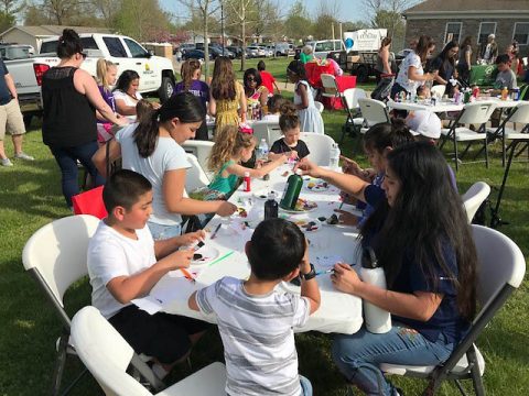 Mainscape donated rocks, and assisted residents at the rock painting station which was a big hit during the event.