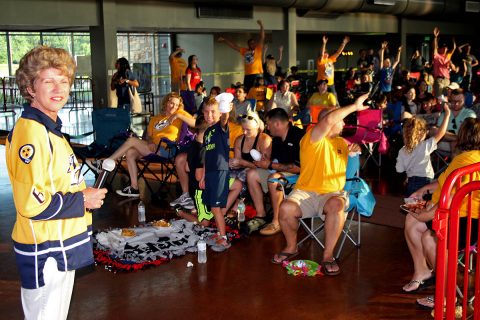 Clarksville Mayor Kim McMillan at one of last year's Nashville Predators Viewing Party.