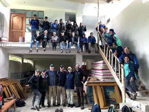 25 Clarksville Academy Students helping build a school dorm in Peru for 22 girls.