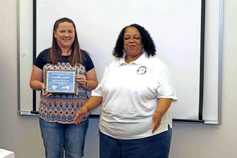 Marla Bonner - Dispatch Supervisor and Samantha Fontanez - Coworker of the Year - County. (Jim Knoll, CPD)