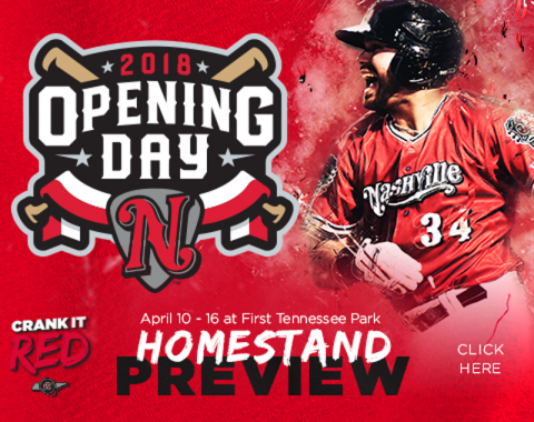 Opening Day, Two Fireworks Shows, Multiple Giveaways Highlight Homestand. (Nashville Sounds)