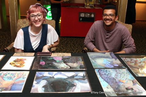 Several downtown establishments featured local artists for Clarksville's May First Thursday Art Walk.