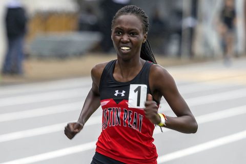 Austin Peay Track and Field's Emmaculate Kiplagat finished seventh in the 10,000m run Friday at the OVC Outdoor Championships. (APSU Sports Information)