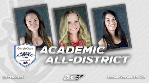 Austin Peay's Brittney Covington, Ashton Goodley and Lidia Yanes Garcia named 2017-18 Google Cloud Academic All-District® Women's At-Large Team. (APSU Sports Information)