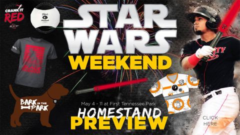 Star Wars Weekend, Bark in the Park, Two Fireworks Shows Highlight Nashville Sounds Homestand. (Nashville Sounds)