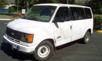 This van photo is not the actual van, but a similar make, model, and color that Kirby Wallace may be in.