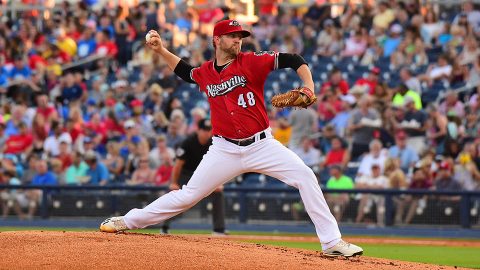 Home Runs by Laureano and Smolinski not enough for Nashville Honky Tonks against Round Rock Dance Halls. (Nashville Sounds)