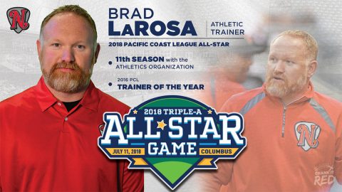 Nashville Sounds' athletic trainer Brad LaRosa has been selected to the Pacific Coast League All-Star field staff. (Nashville Sounds)