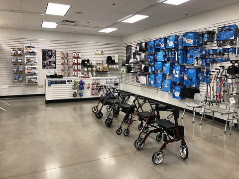 The Exchange makes it easy to find durable medical equipment, such as braces, fitness bands, crutches and other devices that sometimes aren’t covered by health insurance plans. (Army & Air Force Exchange Service HQ) The Exchange makes it easy to find durable medical equipment, such as braces, fitness bands, crutches and other devices that sometimes aren’t covered by health insurance plans. (Army & Air Force Exchange Service HQ)