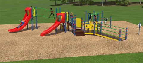 Bel-Aire Park's new playground to be unveiled Thursday, June 7th.