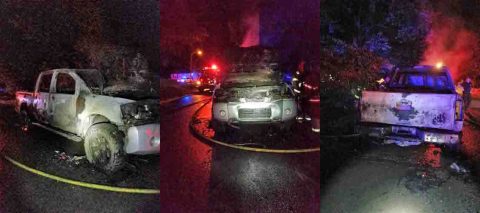 Three Vehicles were set afire early Monday morning.