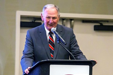 Dave Loos inducted into the Ohio Valley Conference Hall of Fame. (APSU Sports Information)