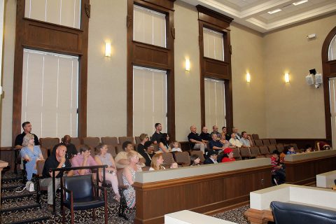 Family and friends watched as the Reserve Deputy Class were commissioned.