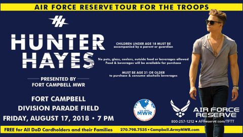 2018 Fort Campbell MWR - Hunter Hayes Concert set for August 17th