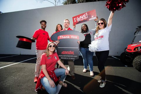 Members of the Austin Peay State University community thank donors who supported this year's #GovsGive campaign.