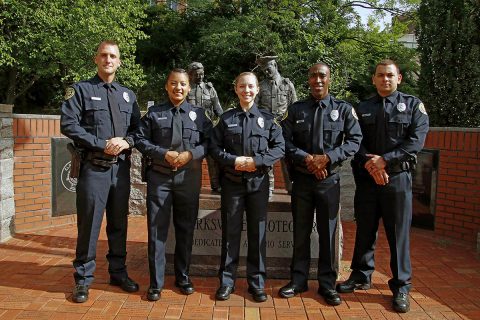 (L to R): Derek Meyer (Class Vice President), Lyssed Pacheco, Alyssa Wade (Leadership Award), Brandon Wells, Andy Gonzalez.