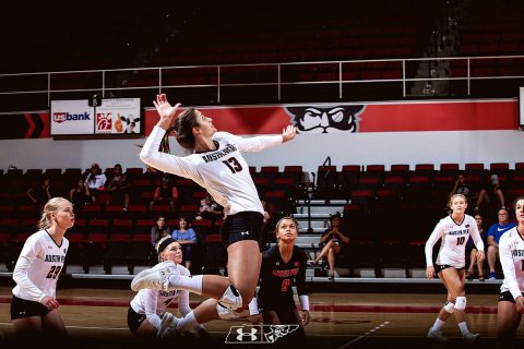 Austin Peay Women's Volleyball senior Cecily Gable led Govs with 17 kills in win over Western Michigan, Friday. (APSU Sports Information)