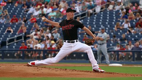 Round Rock Express Starter Chris Rowley Tosses Six Shutout Innings against Nashville Sounds. (Nashville Sounds) Round Rock Express Starter Chris Rowley Tosses Six Shutout Innings against Nashville Sounds. (Nashville Sounds)