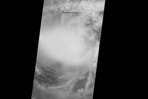 Image of Hurricane Lane. (NASA/GSFC/LaRC/JPL-Caltech) Image of Hurricane Lane. (NASA/GSFC/LaRC/JPL-Caltech)