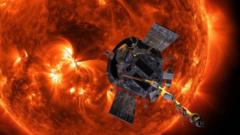 Illustration of NASA's Parker Solar Probe approaching the Sun. (NASA/Johns Hopkins APL/Steve Gribben)