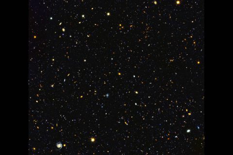 Astronomers have just assembled one of the most comprehensive portraits yet of the universe’s evolutionary history, based on a broad spectrum of observations by the Hubble Space Telescope and other space and ground-based telescopes. (NASA, ESA, P. Oesch (University of Geneva), and M. Montes (University of New South Wales))