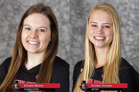 2018 APSU Volleyball - Brooke Moore and Kristen Stucker