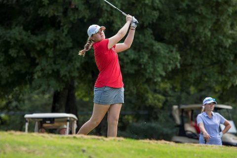 Austin Peay Women's Golf freshman Taylor Dedmen shots a final round 75 for a top 10 finish at F&M Bank APSU Intercollegiate. (APSU Sports Information) Austin Peay Women's Golf freshman Taylor Dedmen shots a final round 75 for a top 10 finish at F&M Bank APSU Intercollegiate. (APSU Sports Information)