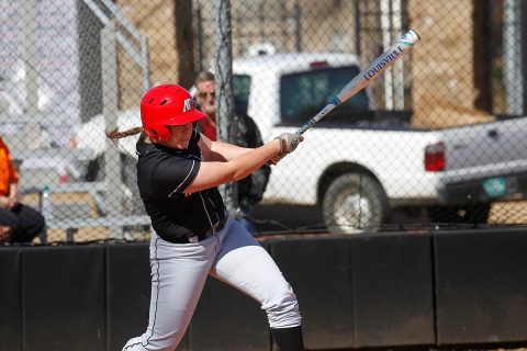 Austin Peay Softball junior Danielle Liermann goes 3-3 in Black Team's 7-1 win against the Red Team in Game 1 of Fall World Series. (APSU Sports Information)