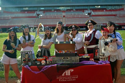 Austin Peay State University exchange students strike a pose during the 2016 G.H.O.S.T.