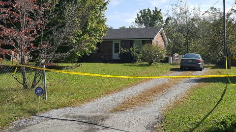 House at 510 Bellamy Lane where the deceased was located by Clarksville Police.